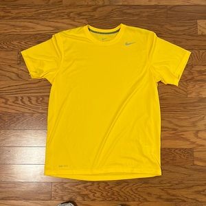 Yellow Nike Dri-Fit Shirt (M)